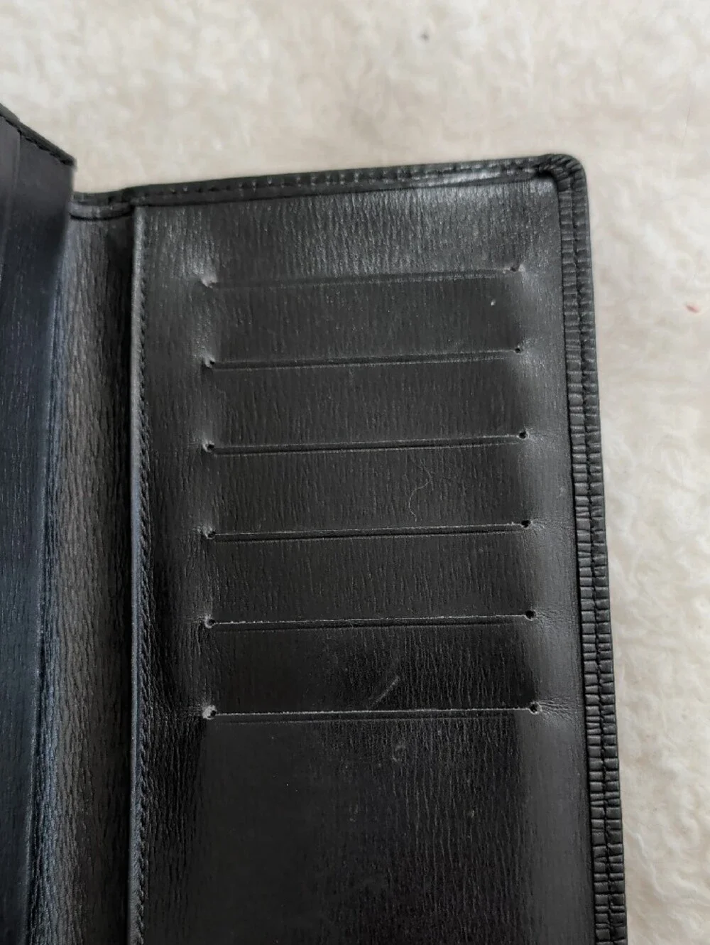 Louis Vuitton Black Epi Leather Long Wallet